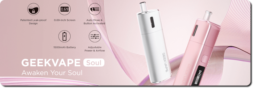 Banner elektronickej cigarety Geekvape Soul