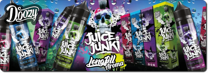 Banner príchutí shake&vape od Doozy Vape, séria Juice Junki