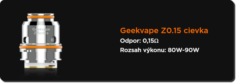 Banner žeraviacej hlavy geekvape Z0.15 Mesh