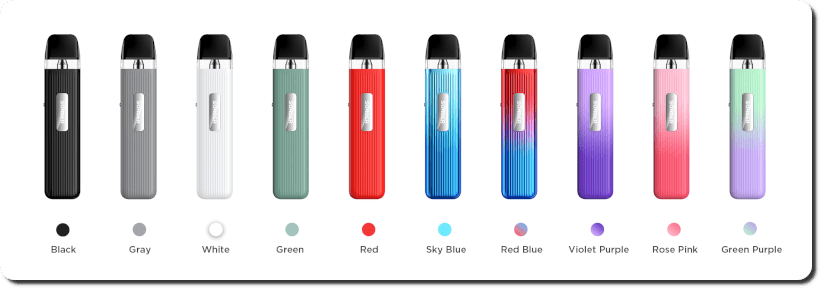 Banner popisu s farbami elektronickej cigarety Sonder Q od Geekvape