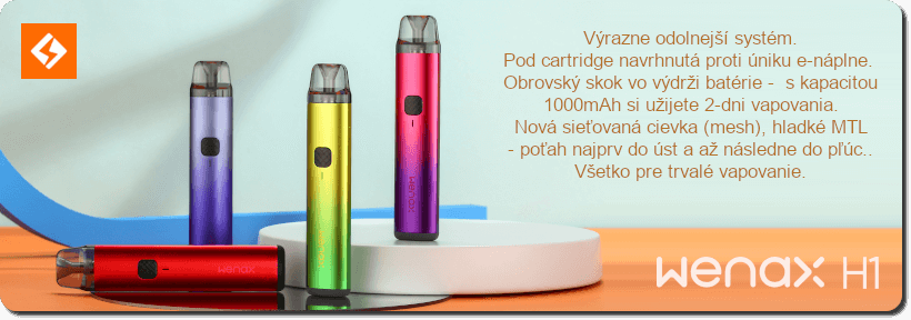 Banner elektronickej cigarety Geekvape Wenax H1