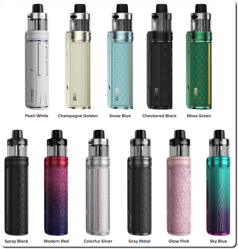 Farby elektronických cigariet Voopoo Drag X2 - banner