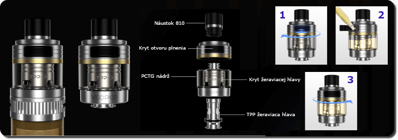 Plnenie a detail Voopoo TPP-X Podu - banner