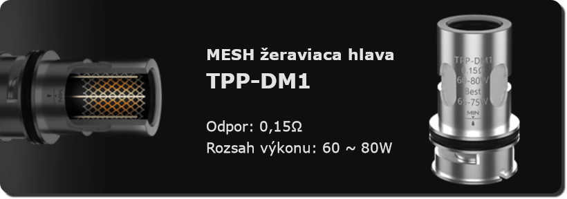 Banner žeraviacej hlavy TPP-DM1 od Voopoo.