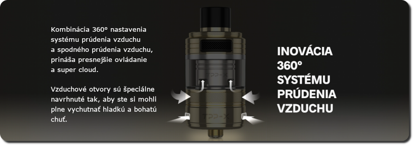 Systém prúdenia vzduchu pri TPP-X Pod Tank od Voopoo - banner