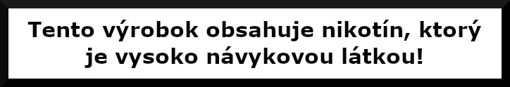 upozornenie na výrobok obsahujúci nikotín