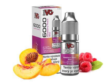 e napln ivg 6000 salt raspberry peach bliss 20 mg