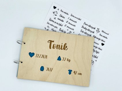 Drevený album pre bábätko