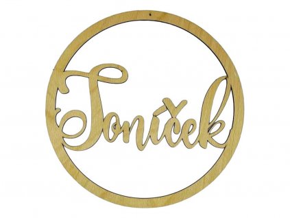 Dřevěné jméno miminka na zeď