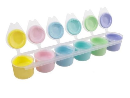 Sada temperových farieb v kalíškoch