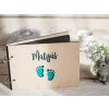 Drevený album Detské nožičky s menom