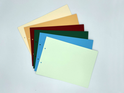 Barevné papíry do fotoalba (Barva Zelená tmavá, Formát A4)