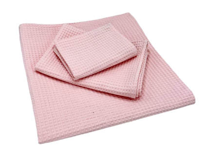 Vaflový ručník růžový