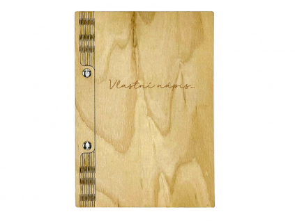 zápisnik s nápisem