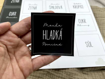 Samolepky na kuchyňské nádoby