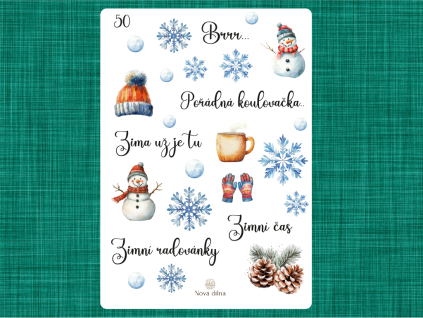 Samolepky zimní čas