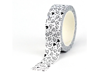 washi páska srdíčka