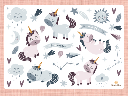 Samolepky magičtí jendorožci