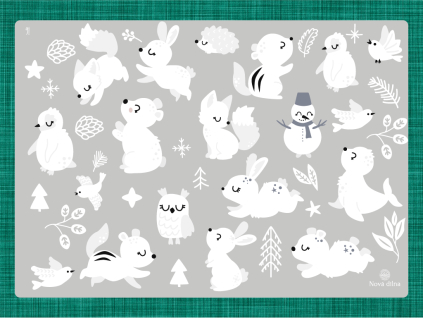 Samolepky zimní zvířátka