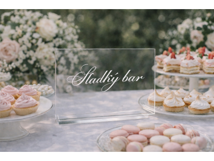Eůegantní cedulka sladký bar