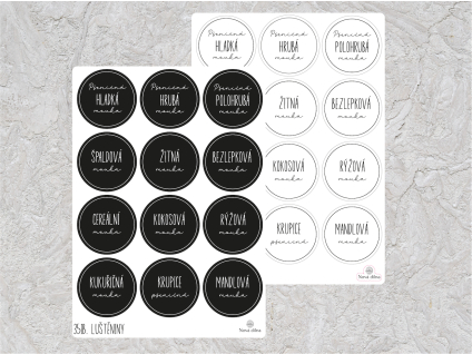 Mouky etikety na dózy