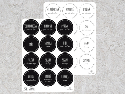 Etikety semínka kulaté