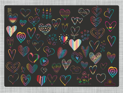 104 Duhová srdíčka