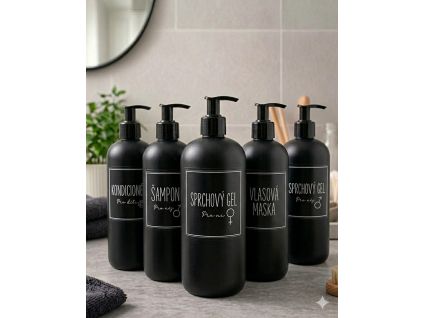 Sada pro organizaci koupelny černá