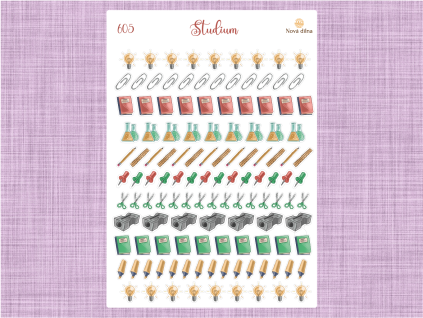 Diářové samolepky studium