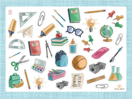 120 Samolepky škola Iris