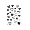 Samolepky černá srdíčka