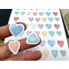 Pastelová srdíčka samolepky