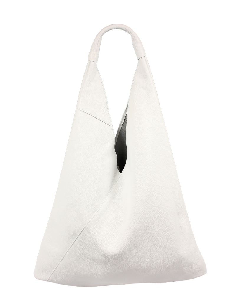 Bílá kožená kabelka Alma Bianca