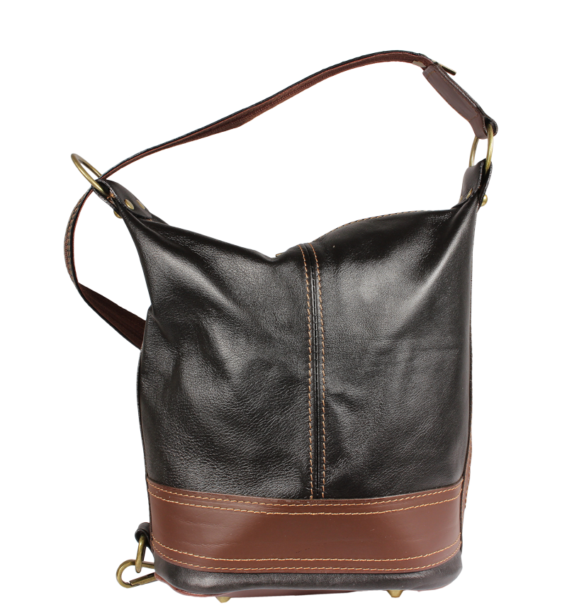 Kožená kabelka crossbody Adele Nera Marrone