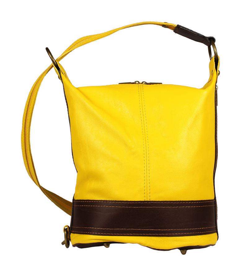 Kožená kabelka crossbody Adele Gialla