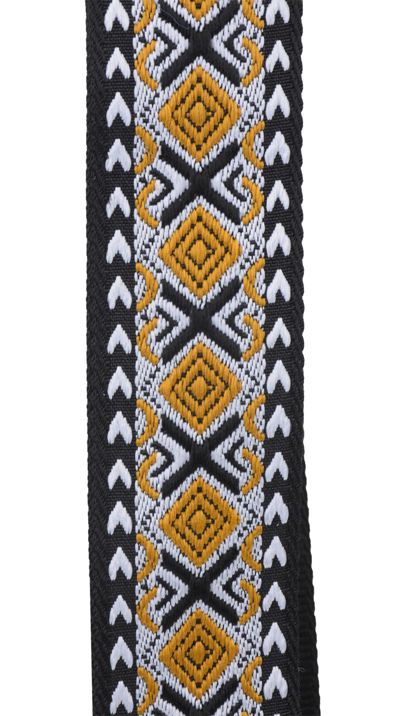 NovaKabelka.cz Látkový přídavný popruh černo-žlutý