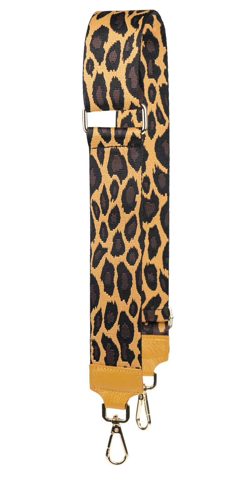 NovaKabelka.cz Látkový přídavný popruh leopardo giallo