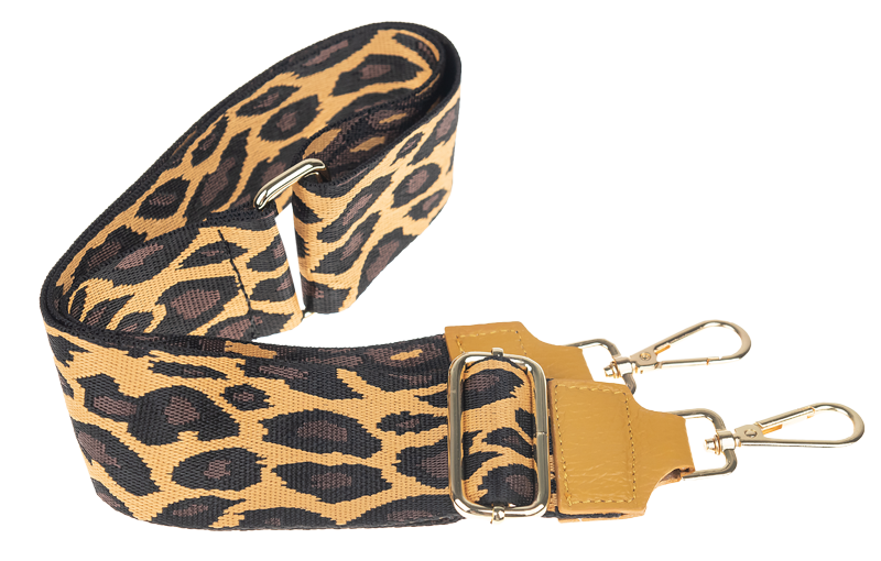 NovaKabelka.cz Látkový přídavný popruh leopardo giallo