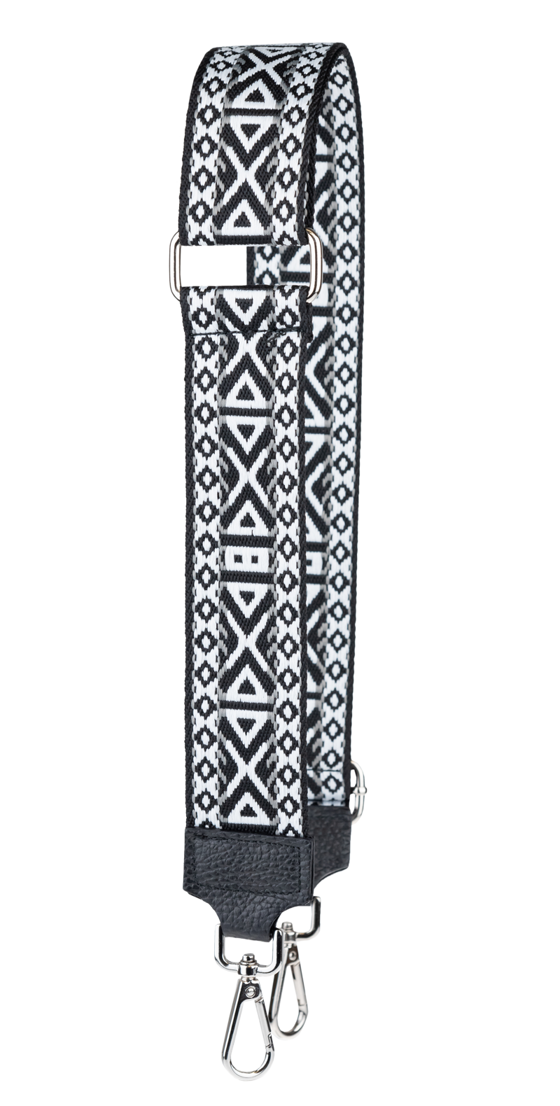 NovaKabelka.cz Látkový přídavný popruh ornamento nero argento