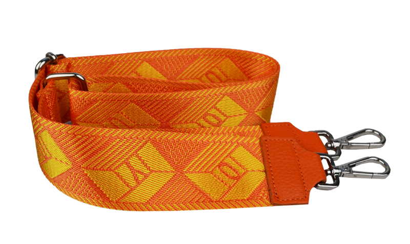 NovaKabelka.cz Látkový přídavný popruh geometrico arancio