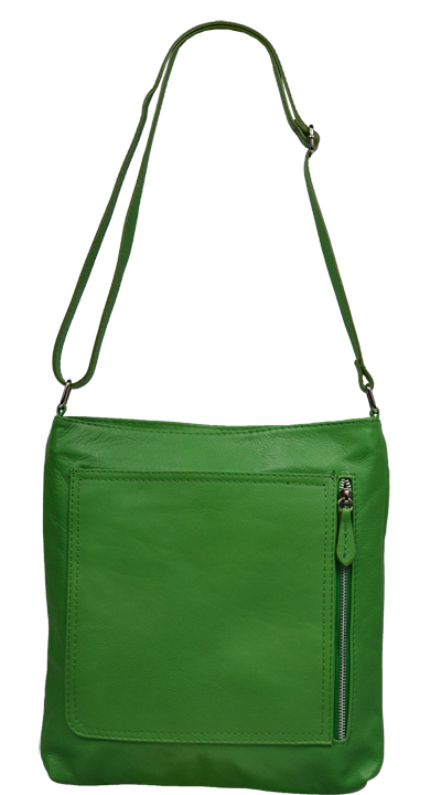 Malá kožená kabelka crossbody Flora Verde