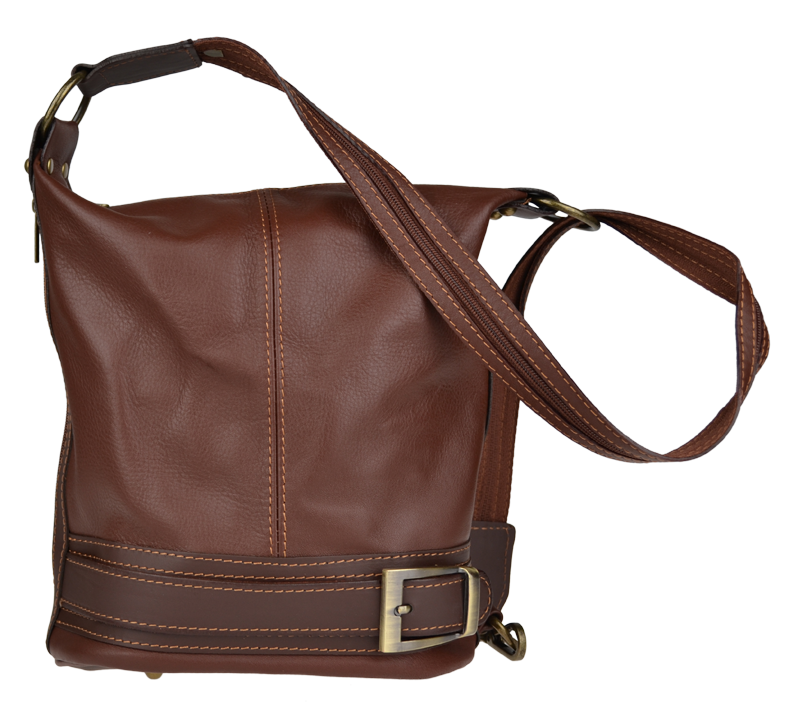 Kožená kabelka crossbody Adele Marrone Noce