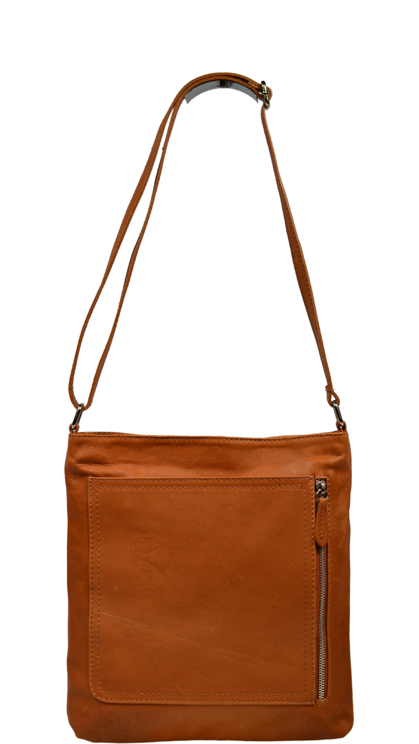 Kožené kabelky crossbody Flora Camel