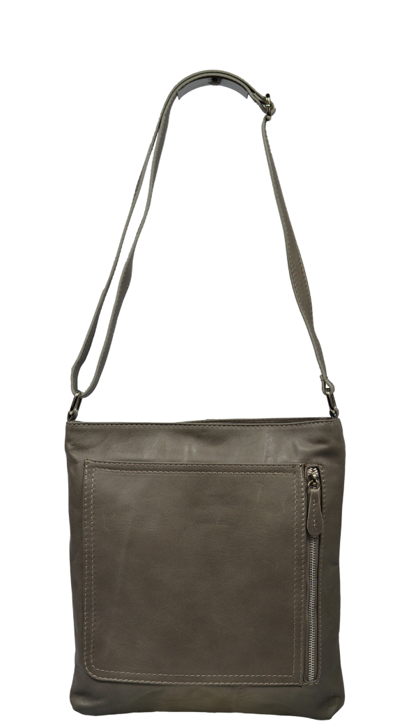 Dámská kožená kabelka crossbody Flora Grigia