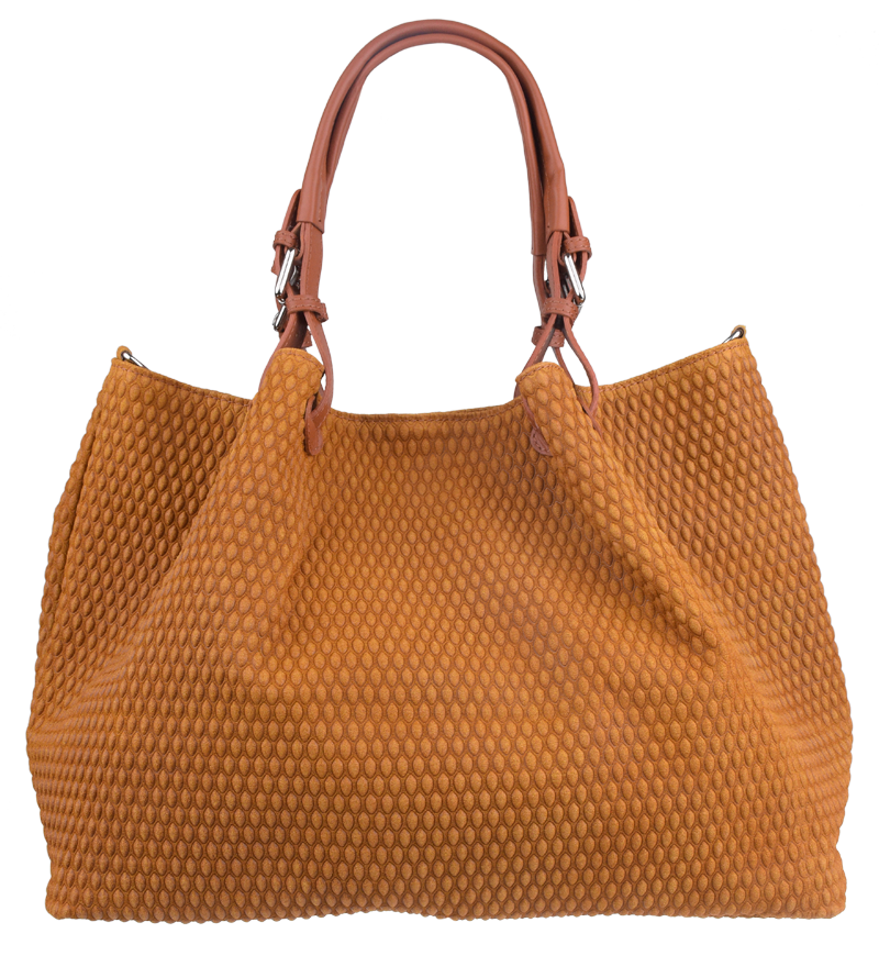 Moderní kožené kabelky do ruky Belloza Camel