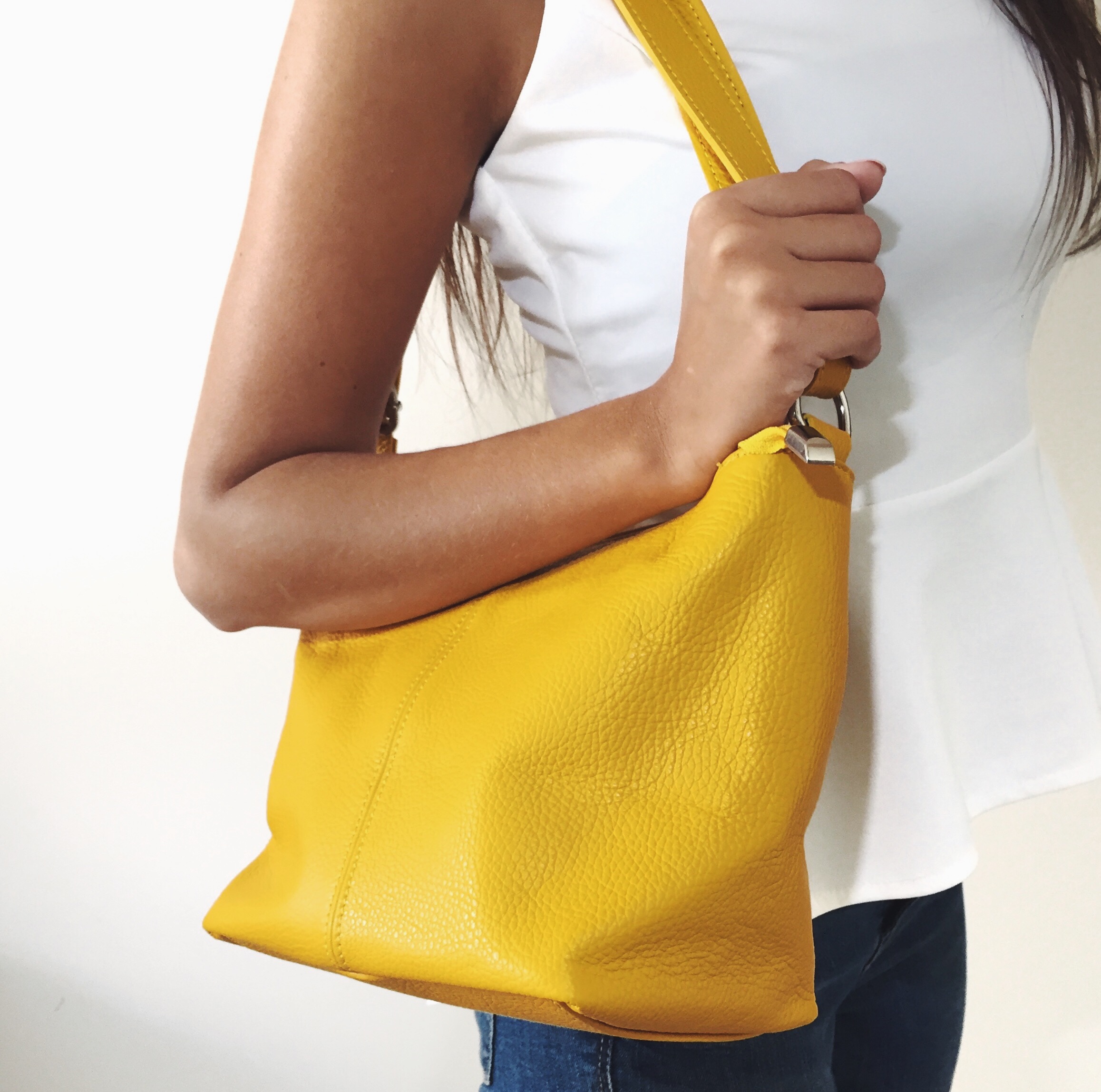 Kožená zelená  kabelka Batilda Verde