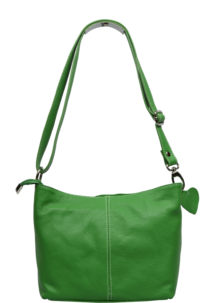 Kožená zelená kabelka Batilda Verde