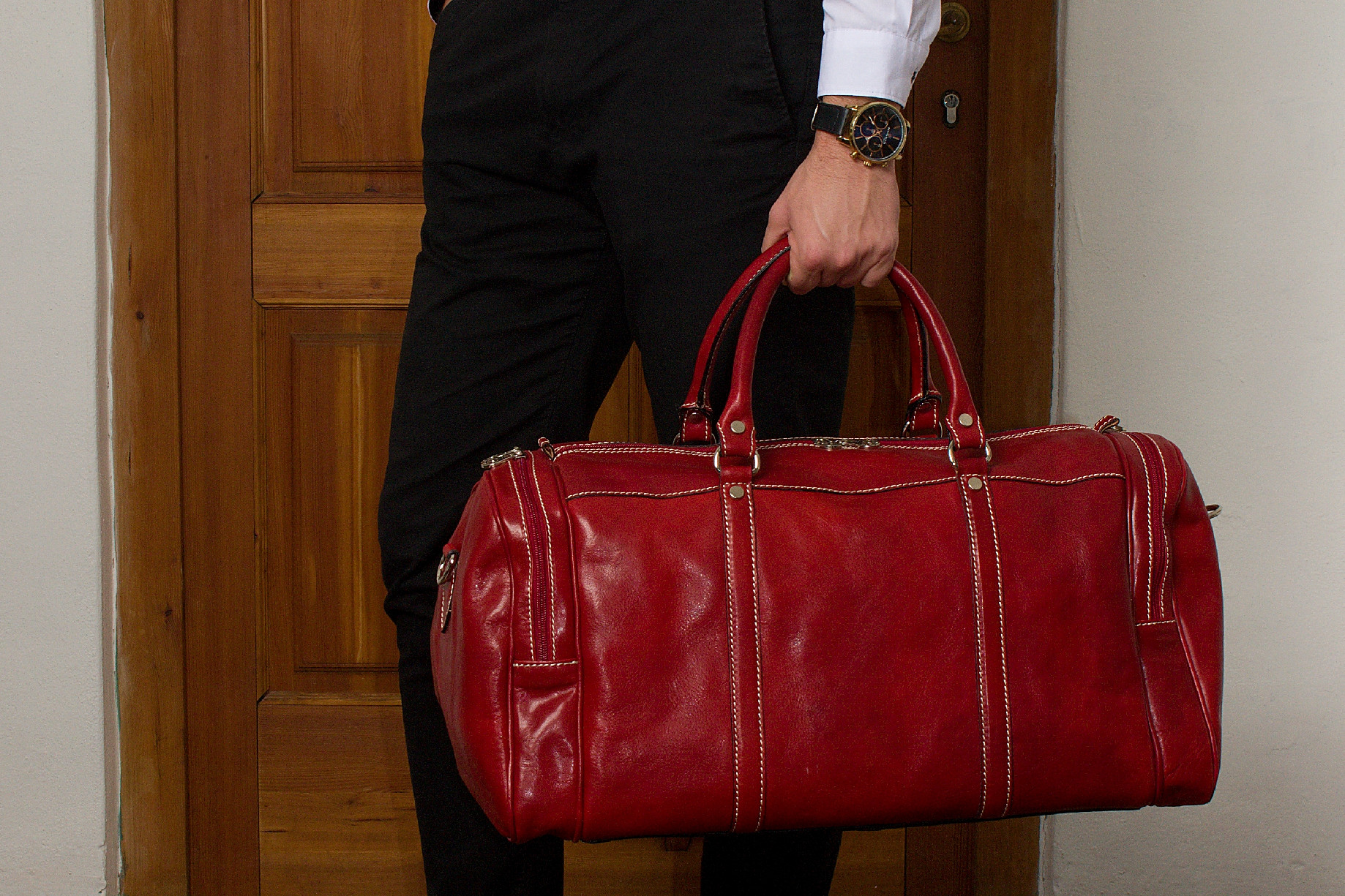 Kožená cestovní taška Saba Rossa