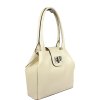 Italská kožená kabelka Angela Beige Chiaro