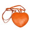 Kožená kabelka v tvare srdca Cuore Arancione